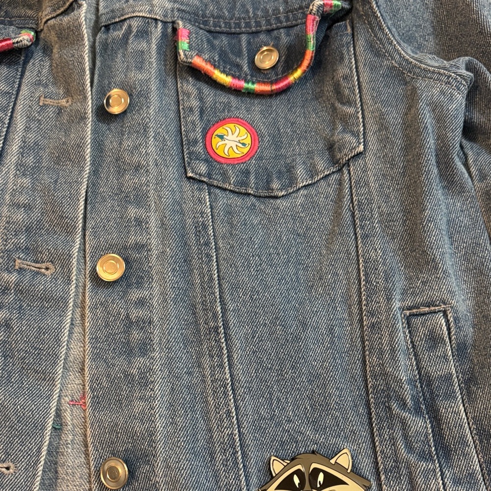 Disney Pocahontas Jean Jacket Girls Size 11/12 - Picture 3 of 4